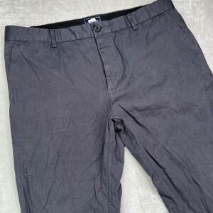 7 Diamonds Parker Performance Pants Mens 33x34 Charcoal Grey Solid Chino Fit